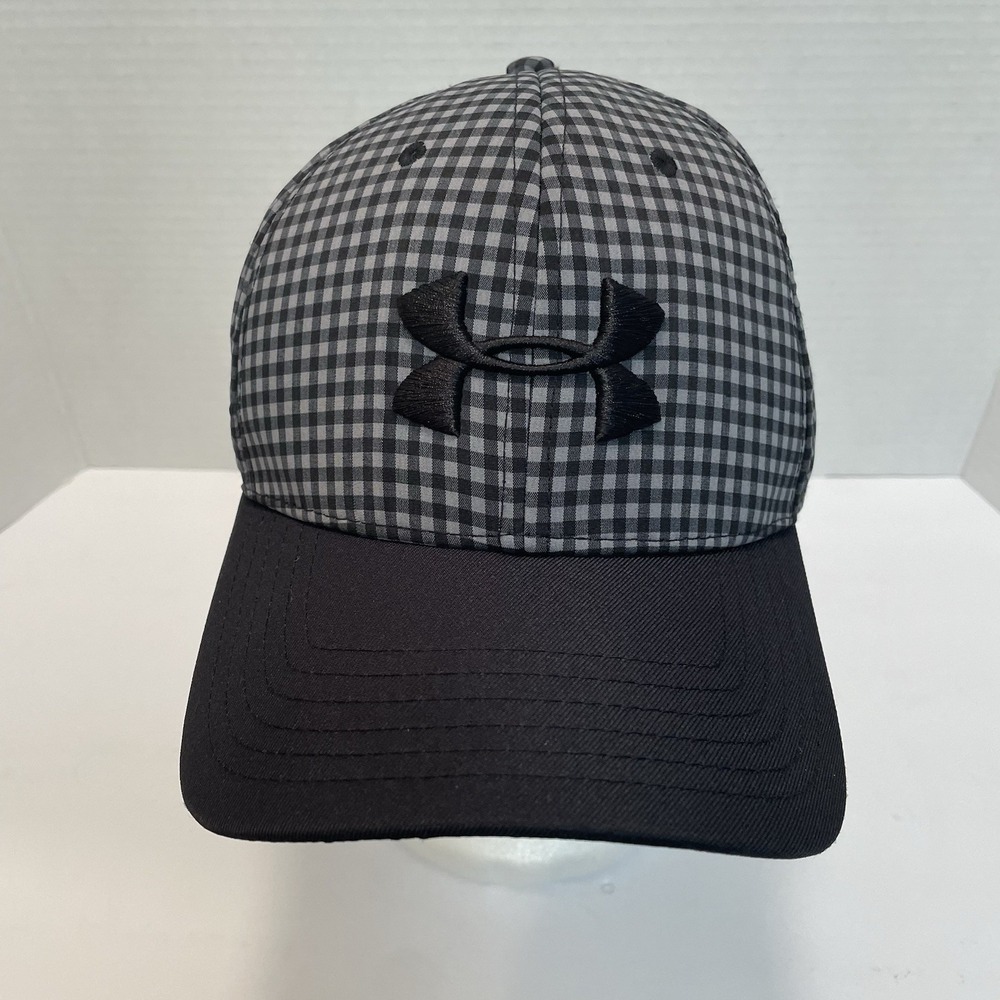Under Armor Gray & Black Check Design Hat‎ LG/XL